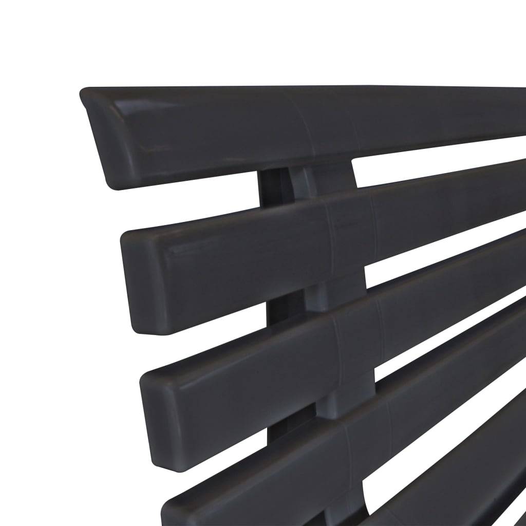 Helloshop26 - Banc de jardin meuble de patio d'extérieur terrasse 145,5 cm plastique anthracite - Image 5