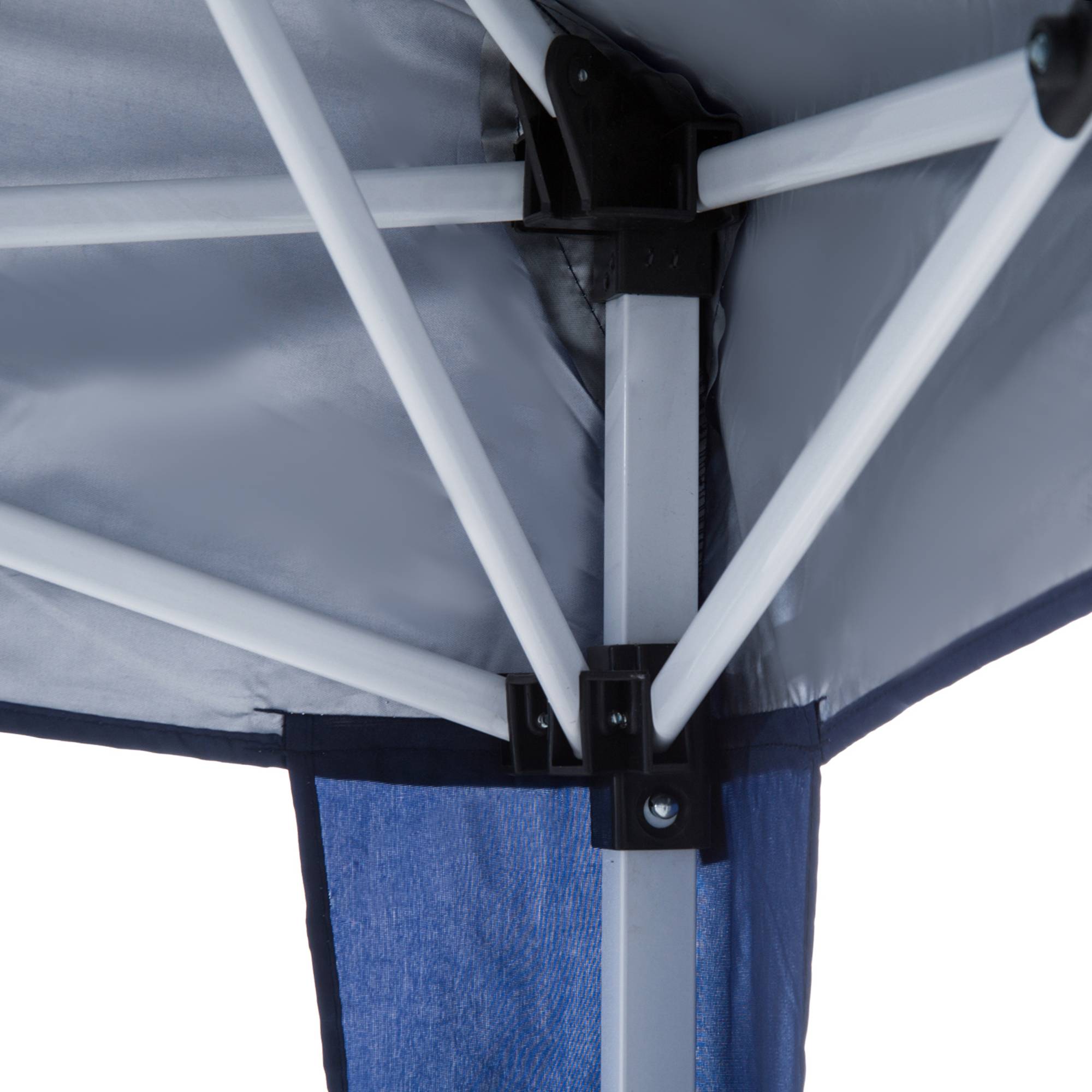 ComfortXL - Tonnelle pliante de jardin acier toile Oxford pop-up anti-UV 2,4 x 2,4 m bleue - ComfortXL Outdoor Living - Image 10