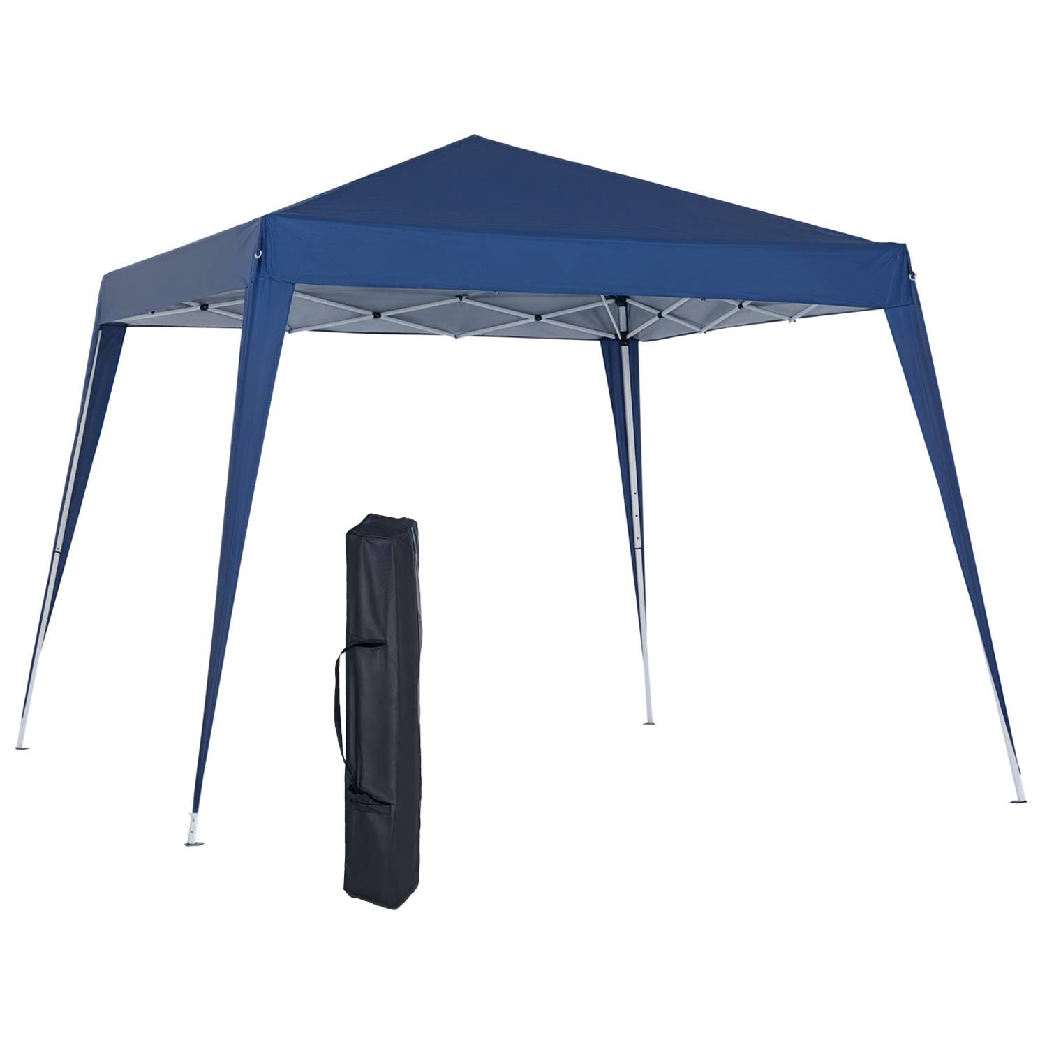 ComfortXL - Tonnelle pliante de jardin acier toile Oxford pop-up anti-UV 2,4 x 2,4 m bleue - ComfortXL Outdoor Living - Image 1