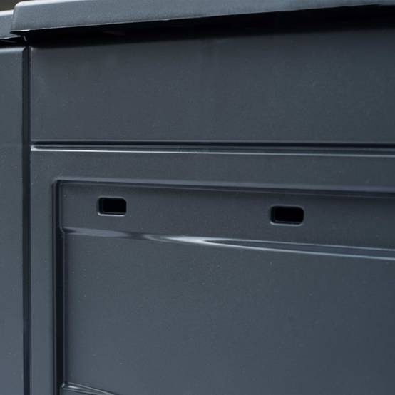 Composteurs de jardin plastique gris 60 x 60 x 73 cm, poids:11.08kg - PANGIVO - Image 5