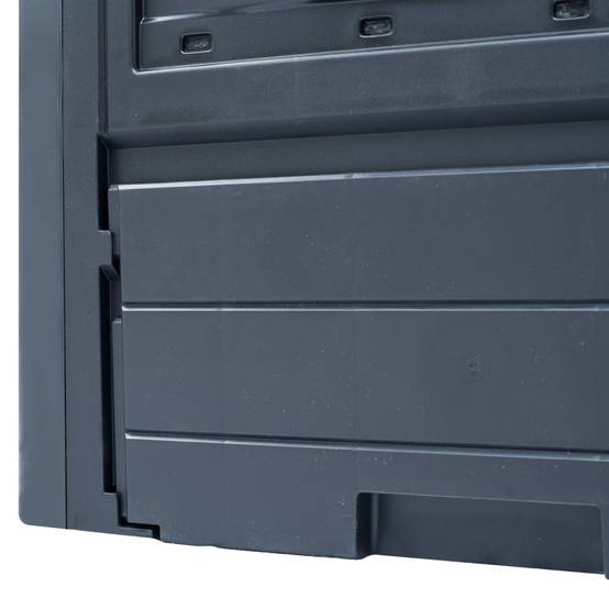 Composteurs de jardin plastique gris 60 x 60 x 73 cm, poids:11.08kg - PANGIVO - Image 6