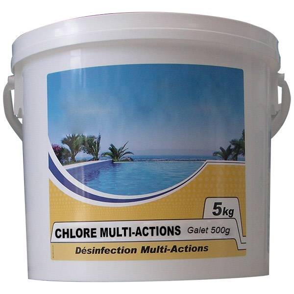 Chlore lent multi-fonctions galet 500g 5kg CHLORE MULTI-ACTIONS 500 Nmp