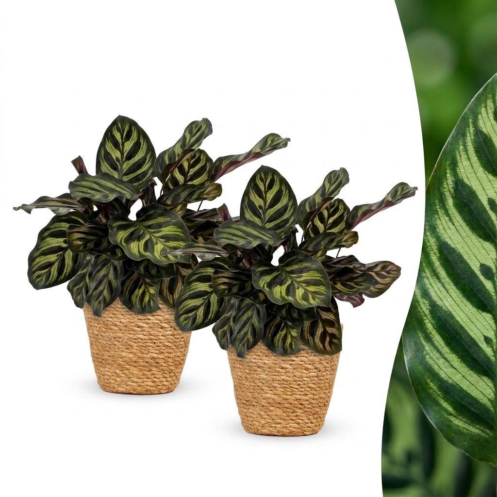 Calathea Makoyana - Plante Paon - Pot de 12cm - Hauteur 25cm - 1 plante - Plantes d'intérieur - Image 10