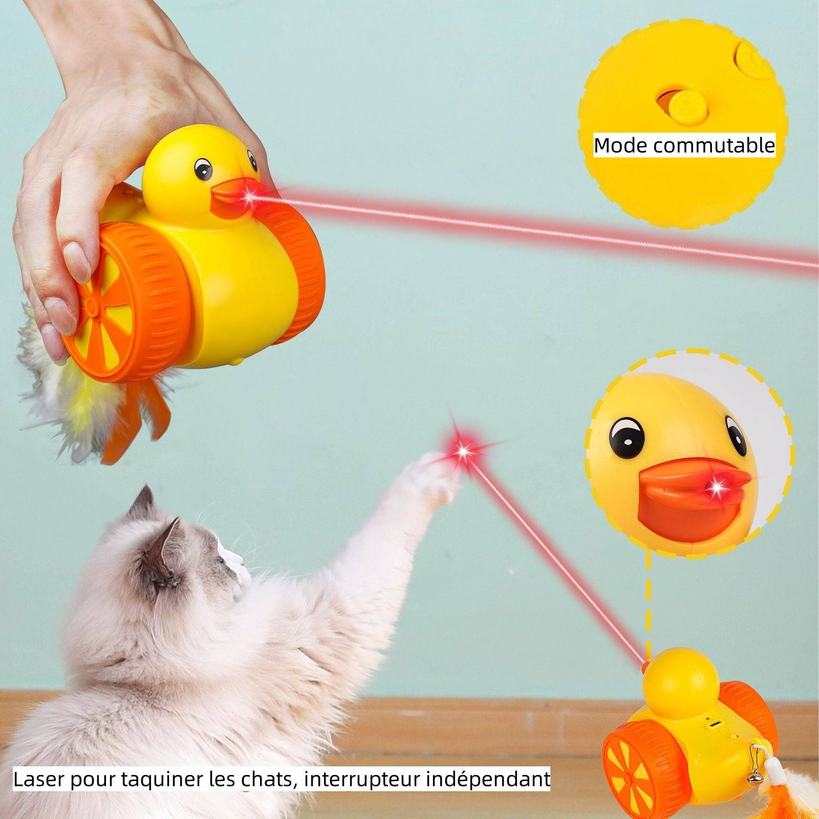 Jouet laser intelligent pour chat et canard DtopbuyAge - Image 2