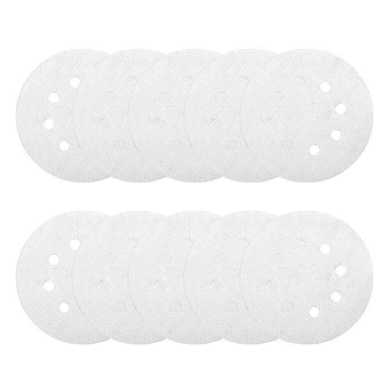 Makita - 10 Disques abrasifs MAKITA Ø 125 mm White Auto-agrippant avec 8 trous - taille  - MAKITA ACCESSOIRES - Image 2