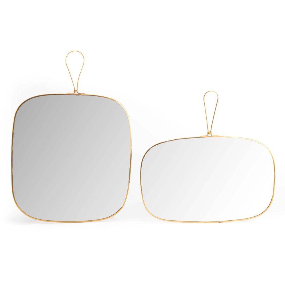 Amadeus - Miroir en verre et métal doré James 30 x 30 cm - Image 2