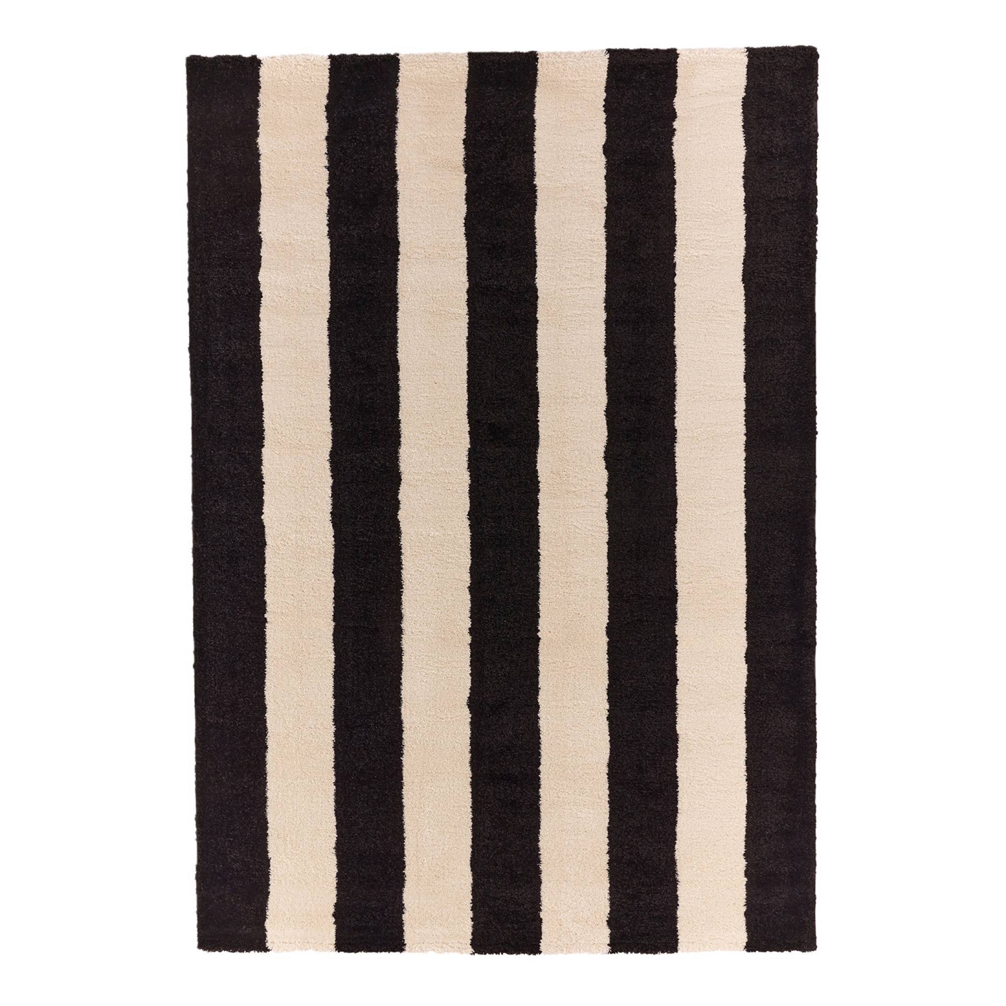 Tapis intérieur rayures noir et blanc 200x280cm - Pablo | sweeek - Image 2
