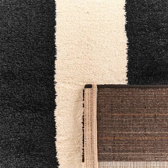 Tapis intérieur rayures noir et blanc 200x280cm - Pablo | sweeek - Image 3