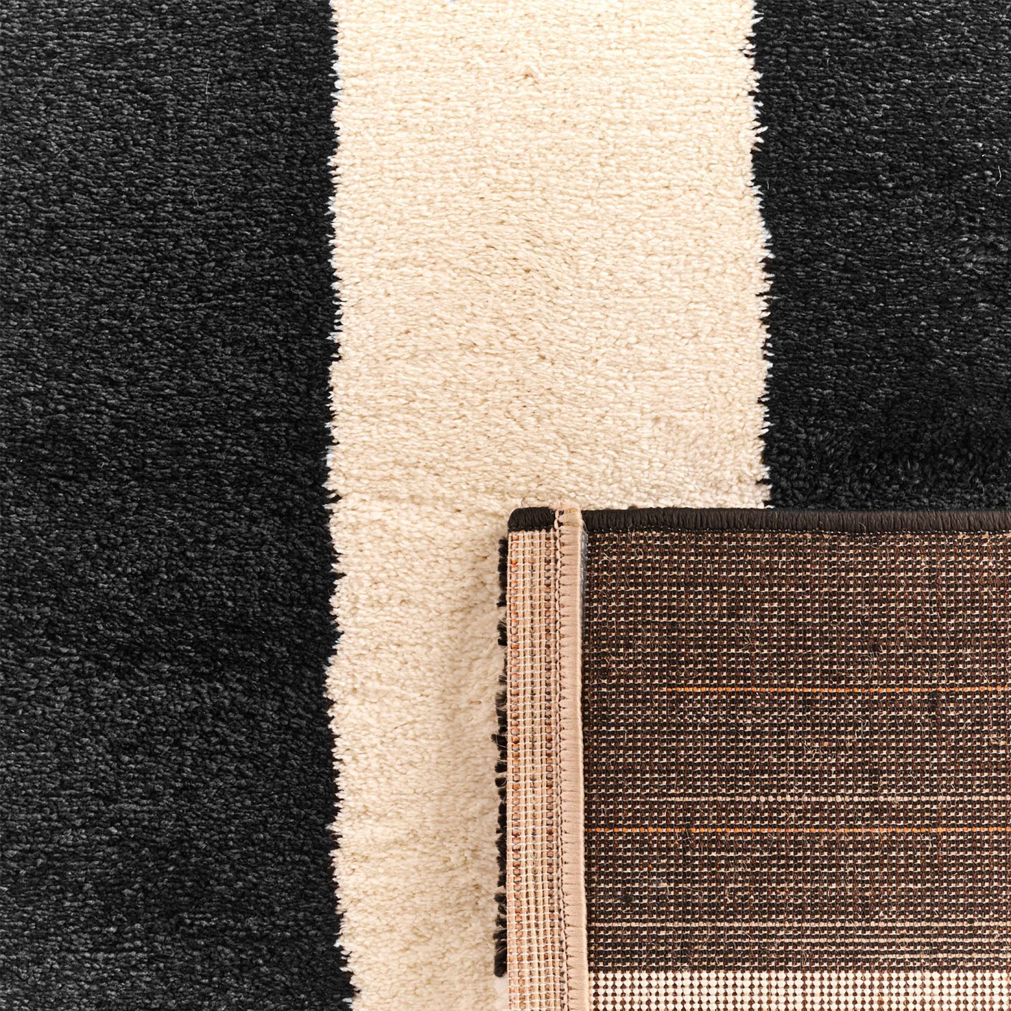 Tapis intérieur rayures noir et blanc 200x280cm - Pablo | sweeek - Image 3
