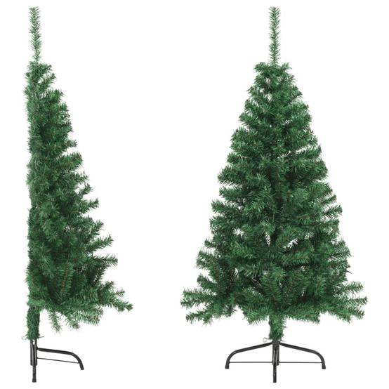 Sapin de Noël | Arbre de Noël artificiel moitié avec support vert 120 cm PVC Maison Chic - Image 3