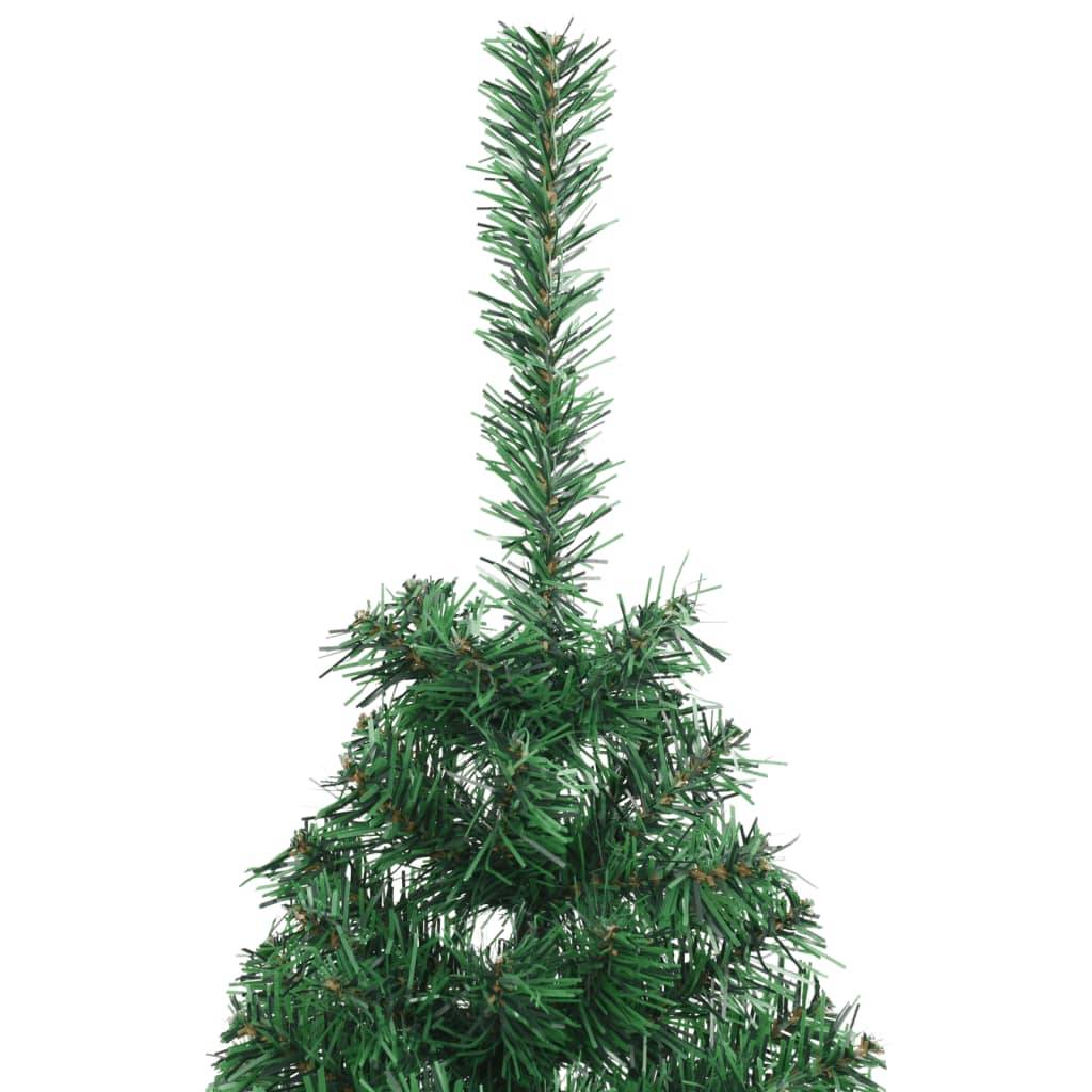 Sapin de Noël | Arbre de Noël artificiel moitié avec support vert 120 cm PVC Maison Chic - Image 5