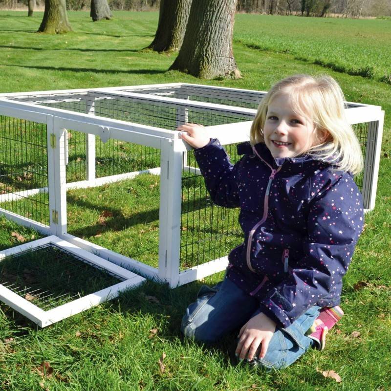 Cage Clapier á lapins Rabbit Run XL extérieur- Cage Mobile -Couleur Blanc 403 - Image 5