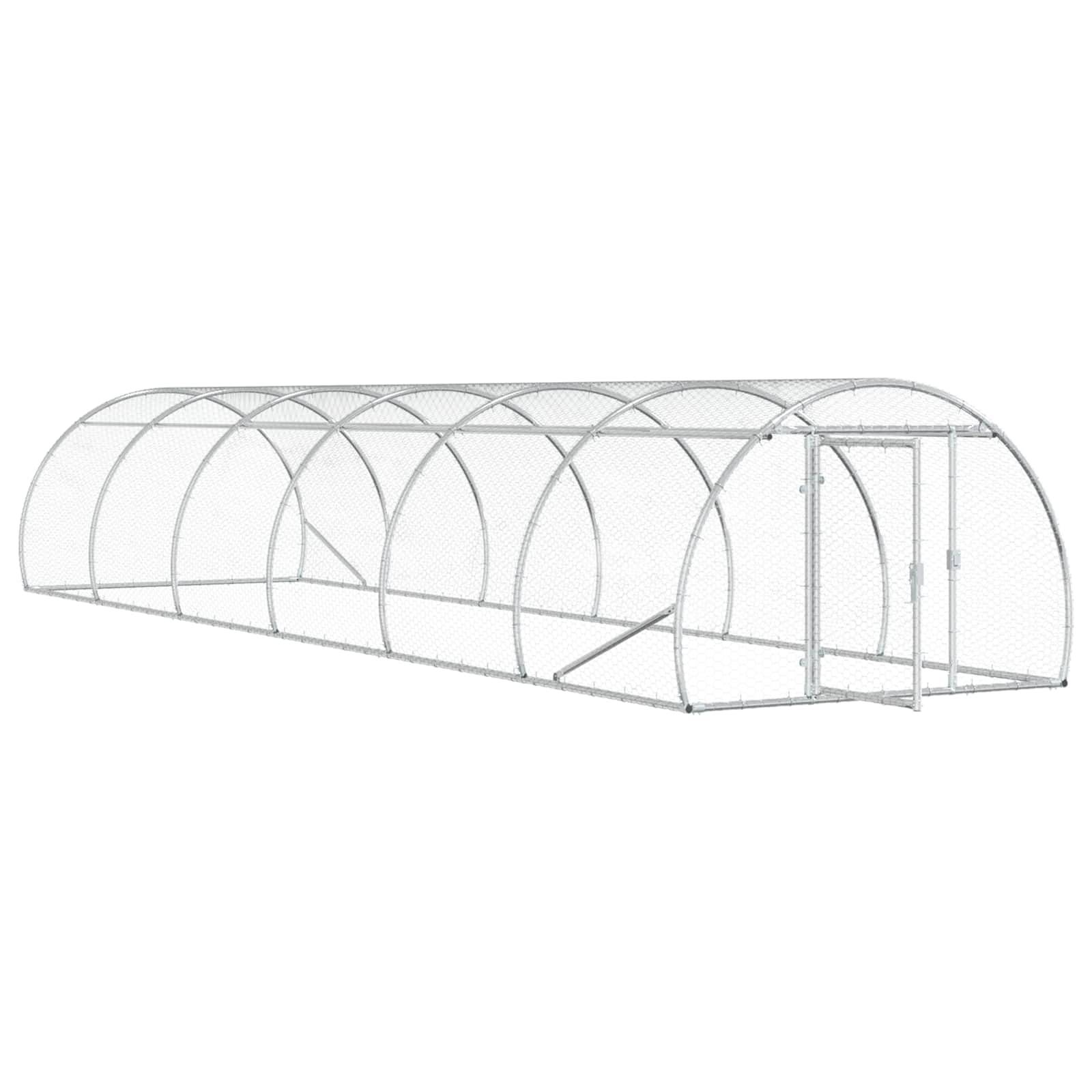 Vidaxl - Poulailler Argenté 600 x 150 x 100 cm Acier galvanisé vidaXL 3434662 - Image 4