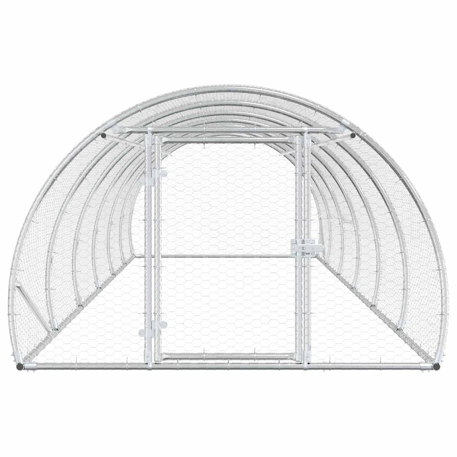 Vidaxl - Poulailler Argenté 600 x 150 x 100 cm Acier galvanisé vidaXL 3434662 - Image 5