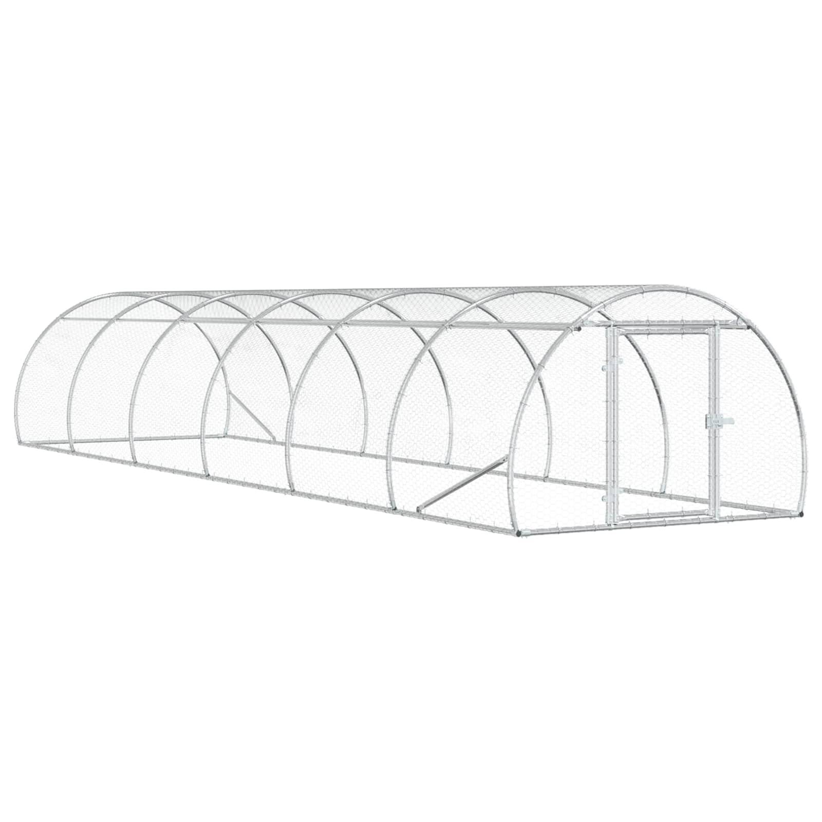 Vidaxl - Poulailler Argenté 600 x 150 x 100 cm Acier galvanisé vidaXL 3434662 - Image 2
