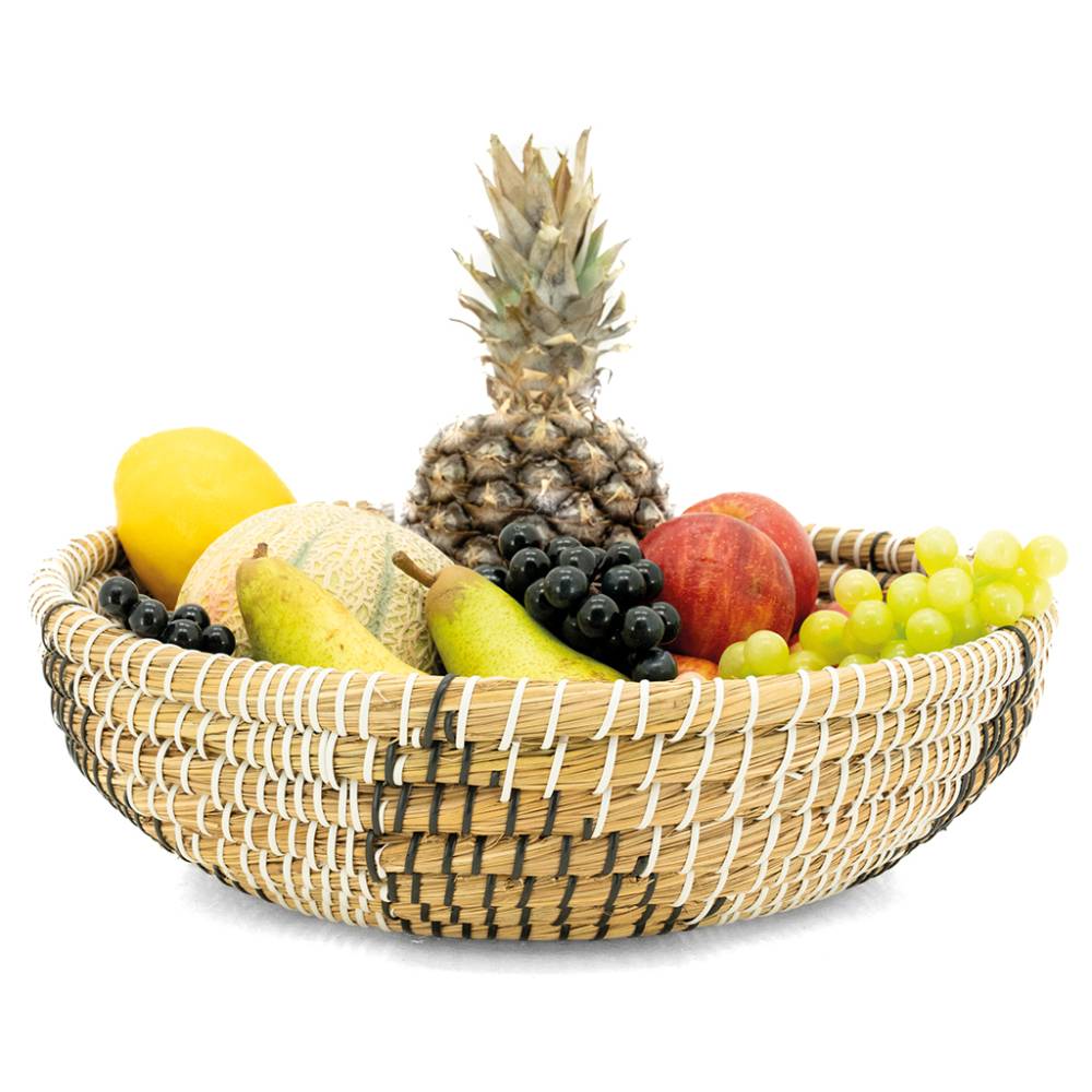 Aubry Gaspard - Corbeille à fruits en jonc naturel et teinté - Image 3