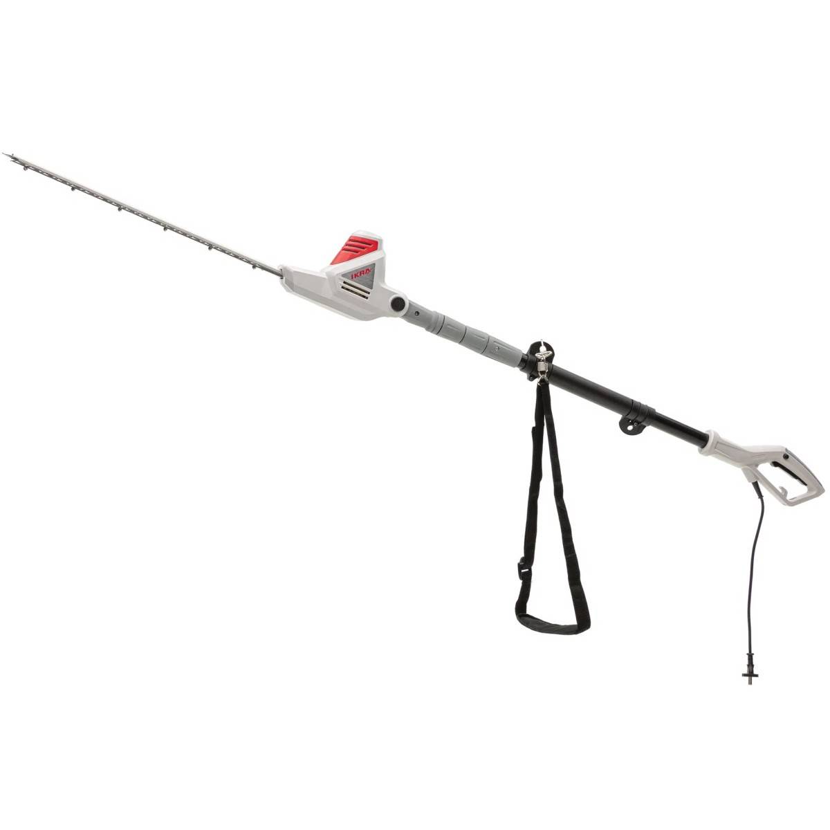Taille Haie Télescopique filaire 600W - Lame de coupe 59 cm Coupe 51 cm Taille Haie sur perche réglable 1.95 - 2.40 m IKRA