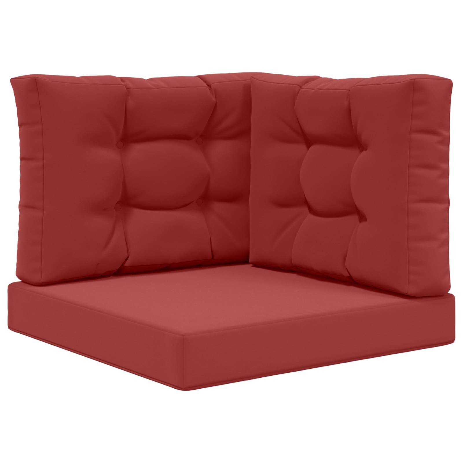 PANGIVO - Coussins de canapé extérieur polyester bordeaux 60 x 60 x 8 cm, poids:3.74kg - PANGIVO - Image 2