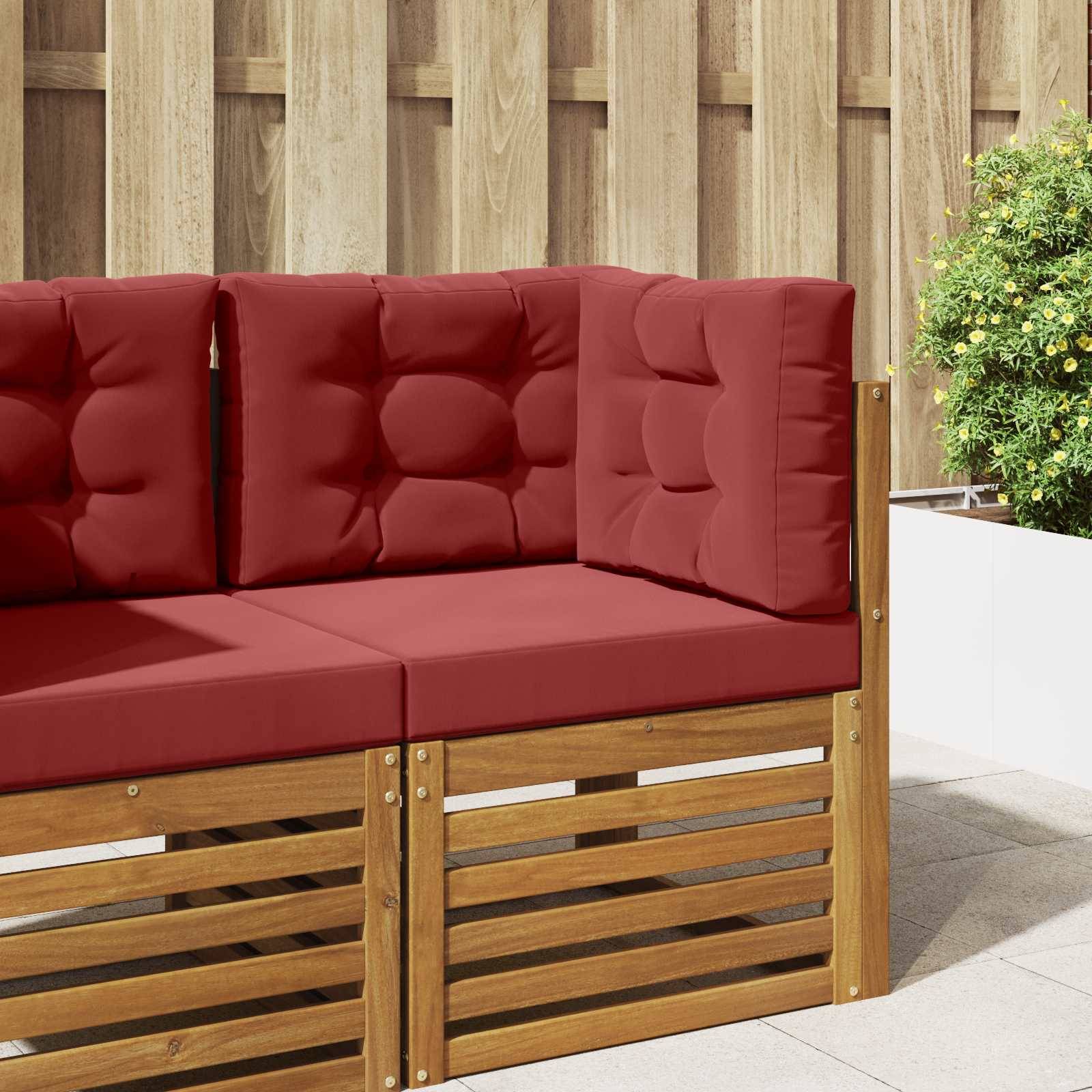 PANGIVO - Coussins de canapé extérieur polyester bordeaux 60 x 60 x 8 cm, poids:3.74kg - PANGIVO - Image 1