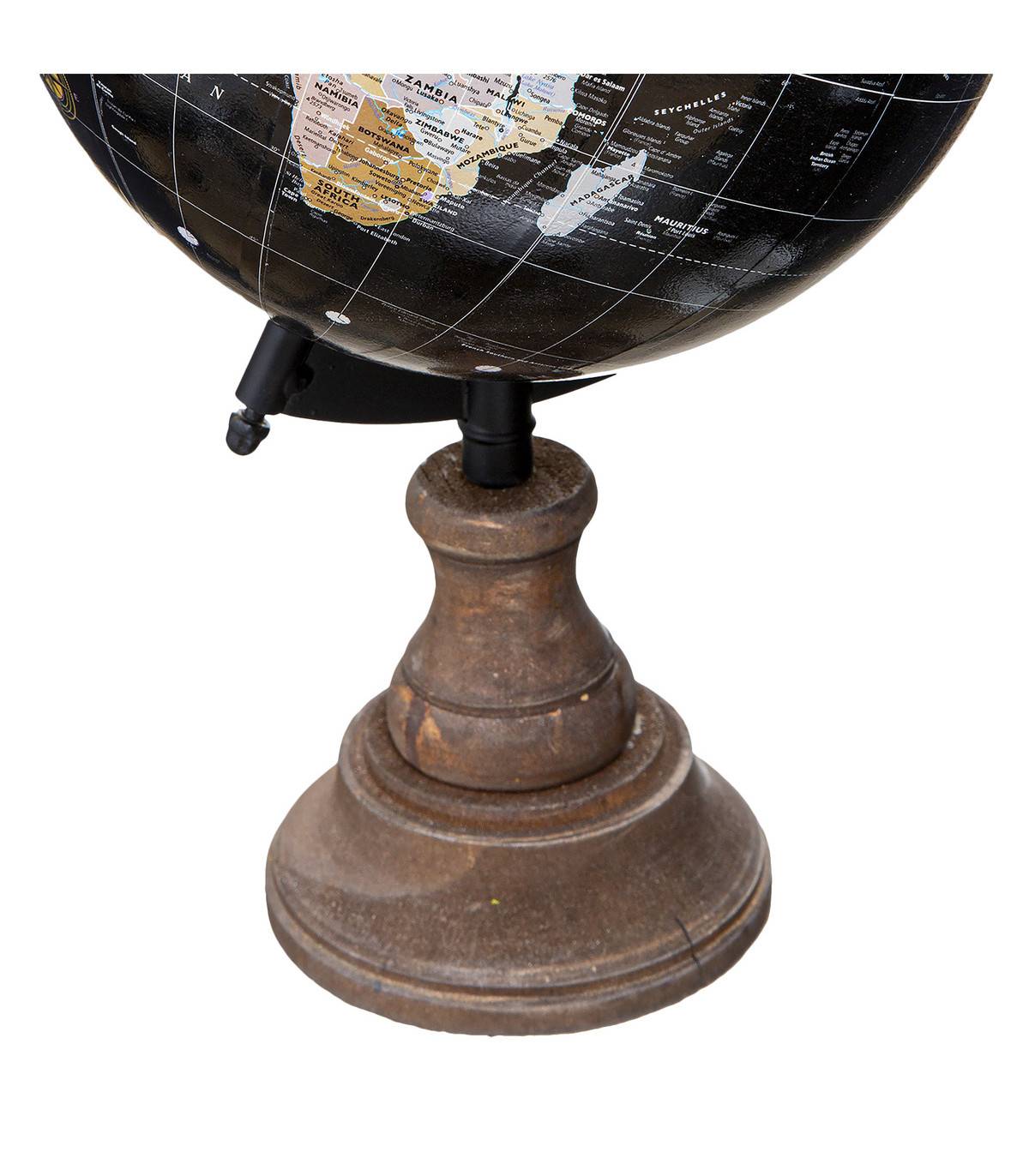 Globe déco en Métal et Bois H 32 cm - Image 2