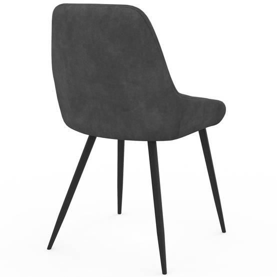 Lot de 6 chaises THALYA en velours mix color gris foncé x2, terracotta x2, beige x2 avec accoudoirs - Image 4