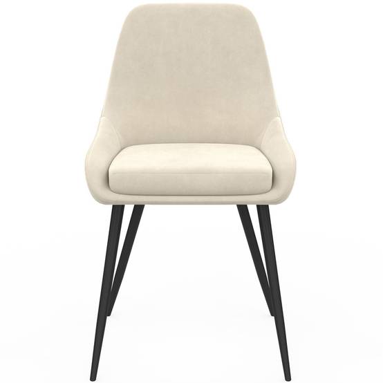 Lot de 6 chaises THALYA en velours mix color gris foncé x2, terracotta x2, beige x2 avec accoudoirs - Image 3
