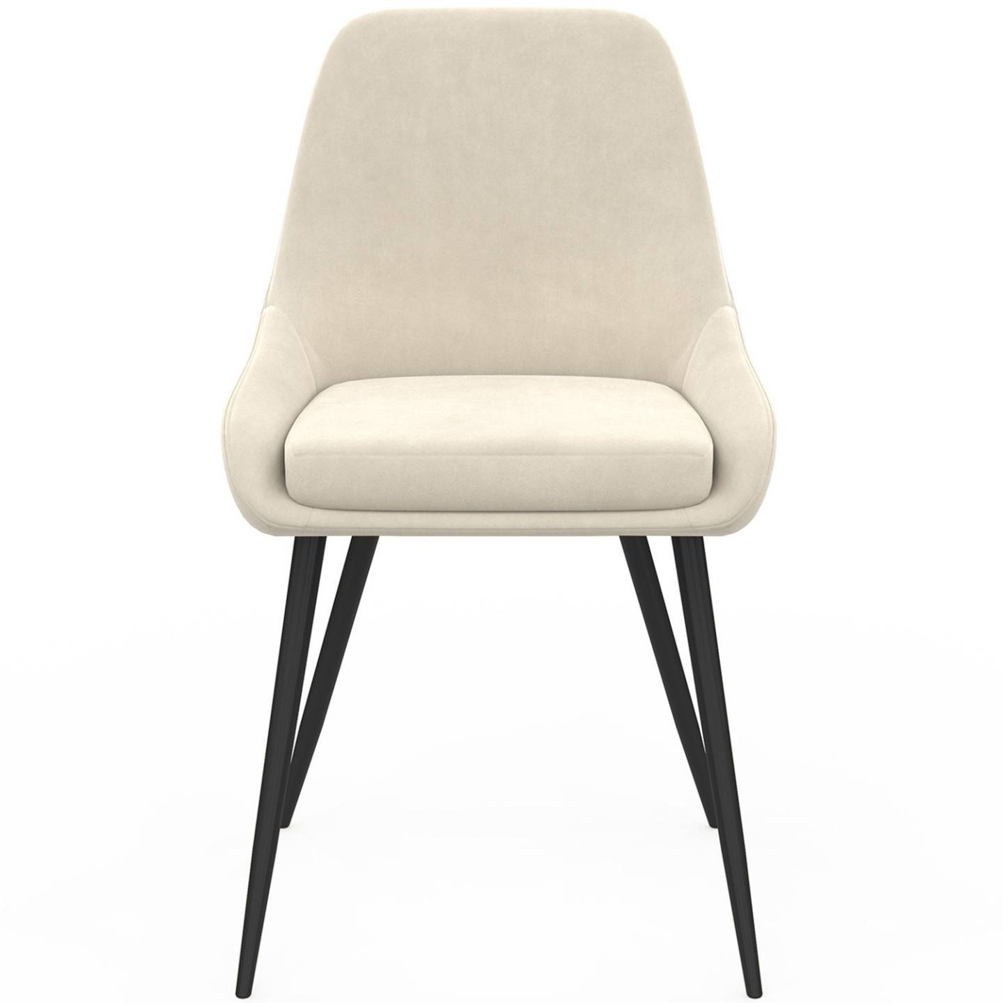 Lot de 6 chaises THALYA en velours mix color gris foncé x2, terracotta x2, beige x2 avec accoudoirs - Image 3