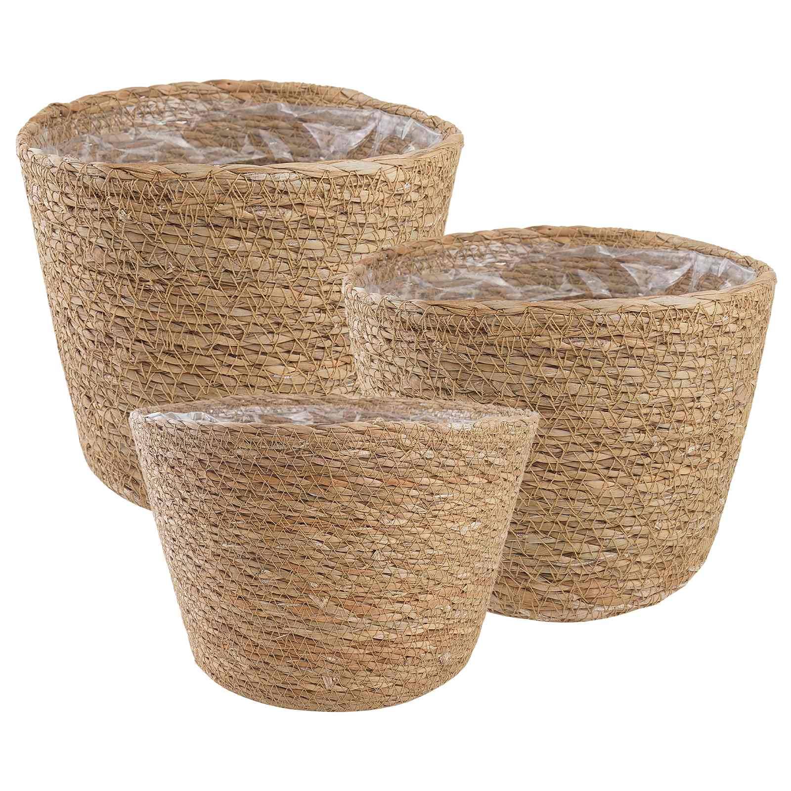 Vidaxl - Décoration Intérieure 3 pc Naturel Ø26 x 19 cm 100 % Herbe de mer vidaXL 42012248 - Image 2