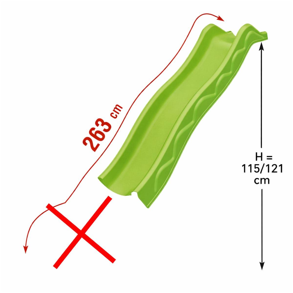 Trigano Jardin - Glissière toboggan 2,63 m - Partie haute - Module de remplacement - Image 2