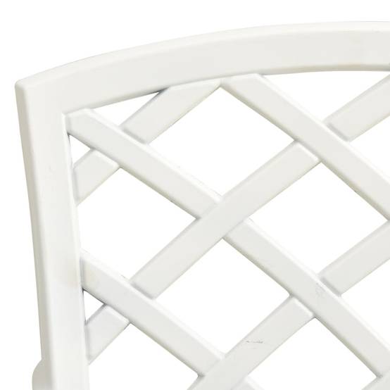 Chaise de jardin aluminium coulé blanc 61 x 60 x 93 cm - PANGIVO - Image 7
