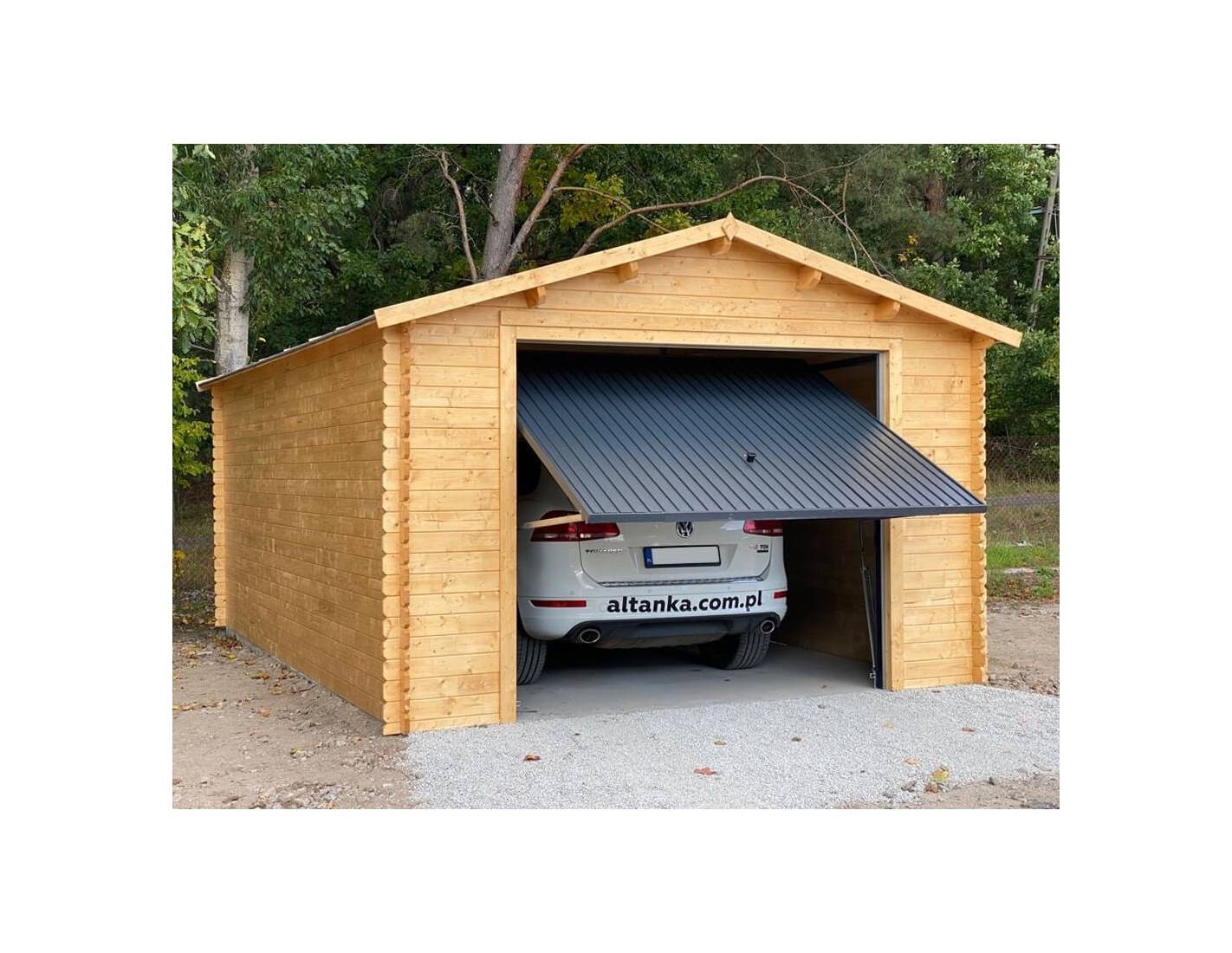 Altanka - Garage en bois - 24m2 - 4x6m - imprégné - Ep. 28mm - couleur: marron - GAR26 - ALTANKA - Image 5