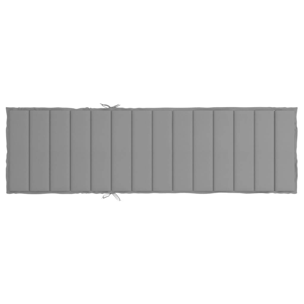 Coussin Bain de soleil | Coussin de chaise longue gris 200x70x3 cm tissu oxford Maison Chic - Image 5