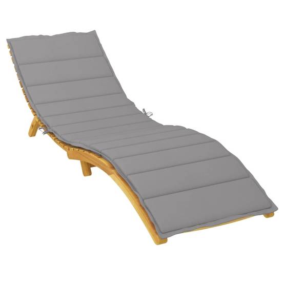 Coussin Bain de soleil | Coussin de chaise longue gris 200x70x3 cm tissu oxford Maison Chic - Image 3