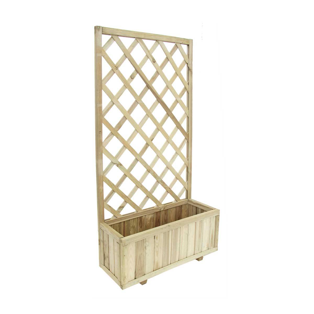 Jardinière en bois avec treillage petit modèle - Passiflore - Cémonjardin - Image 4