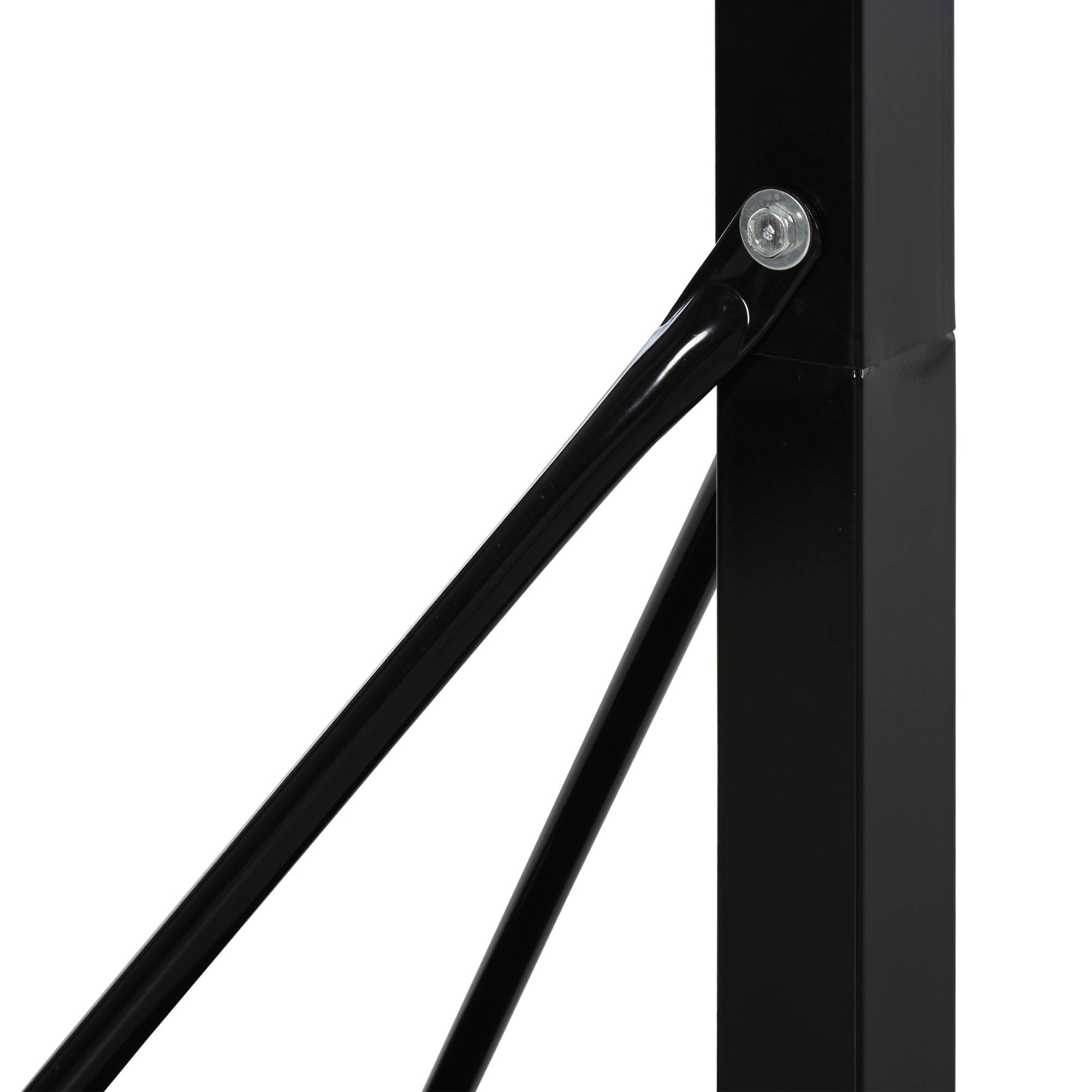 ComfortXL - Panier de basket sur pied acier PE PVC noir hauteur 255-305 cm base lestable à roulettes intérieur extérieur - Image 9