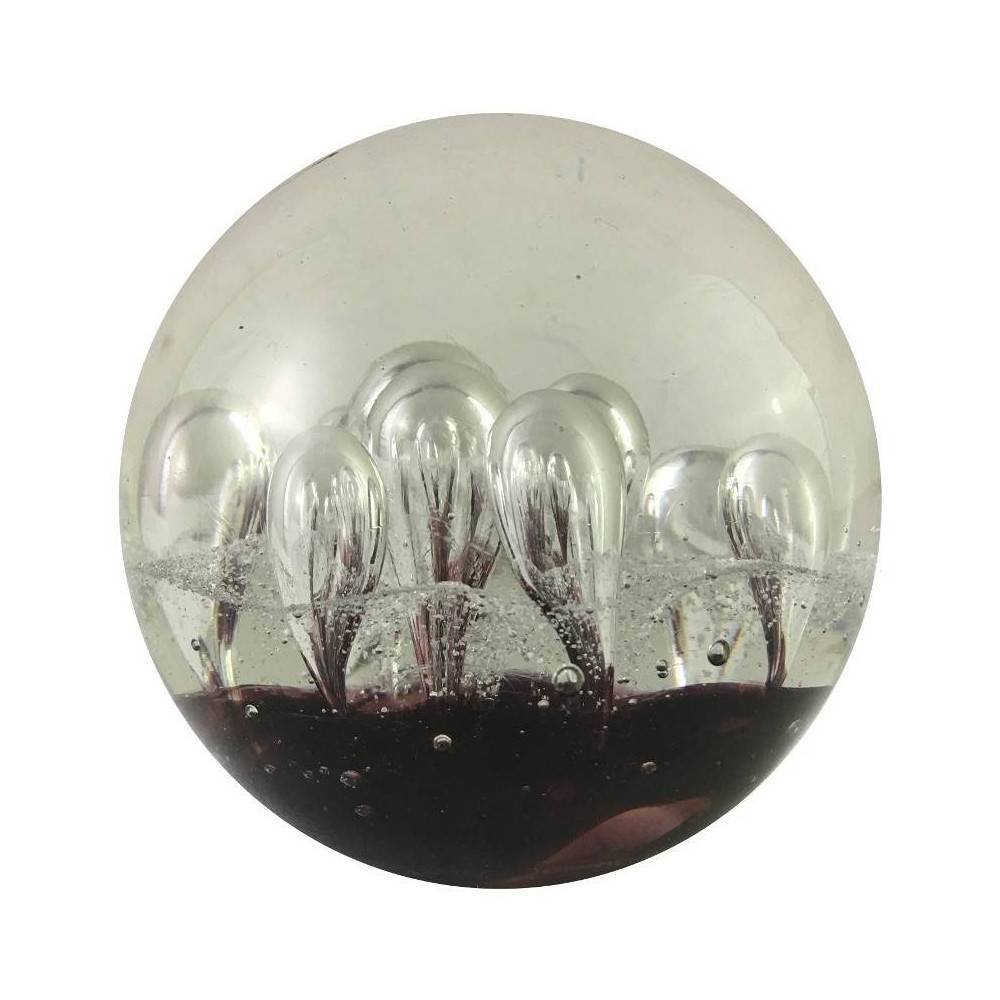 Chemin De Campagne - ° Presse papier sulfure "Gouttes" en verre noir Ø.8 cm Chemin de campagne - Image 1