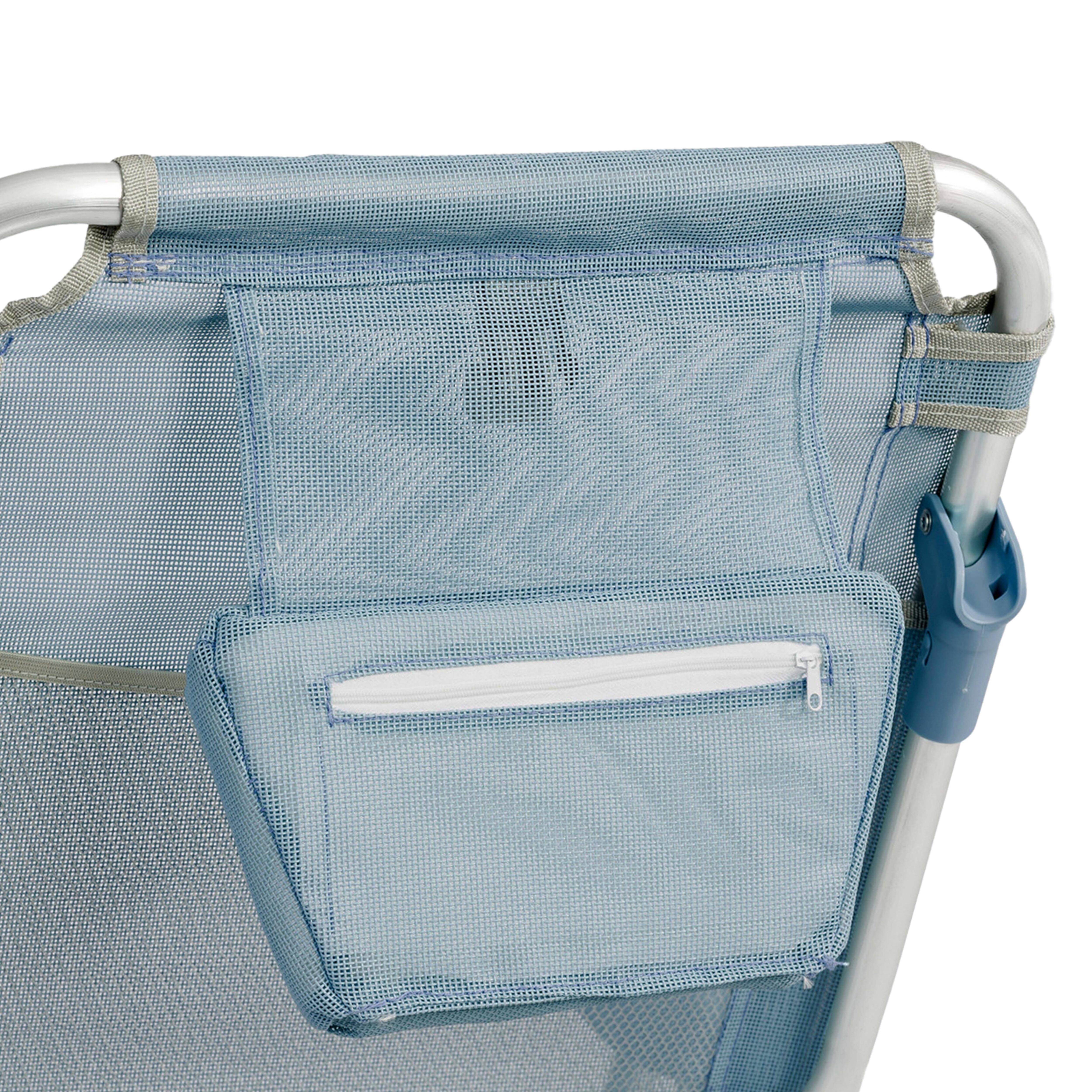 Oviala - Fauteuil clic clac des plages en polyester bleu ciel Clic Clac des plages - Oviala - Image 4
