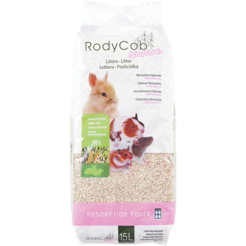 animallparadise - Litière rodycob nature 15 litres 4.38 kg, pour rongeur - Image 1