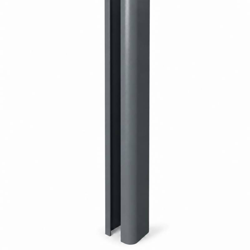 Poteau aluminium départ ou fin de clôture - Coloris - Gris anthracite RAL 7015, Epaisseur - 3,6 cm, Largeur - 5 cm, Longueur - 232 cm - Image 3