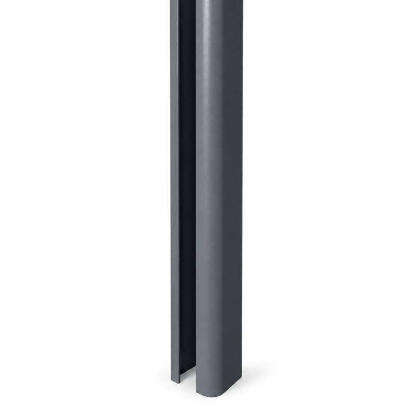 Poteau aluminium départ ou fin de clôture - Coloris - Gris anthracite RAL 7015, Epaisseur - 3,6 cm, Largeur - 5 cm, Longueur - 232 cm - Image 3