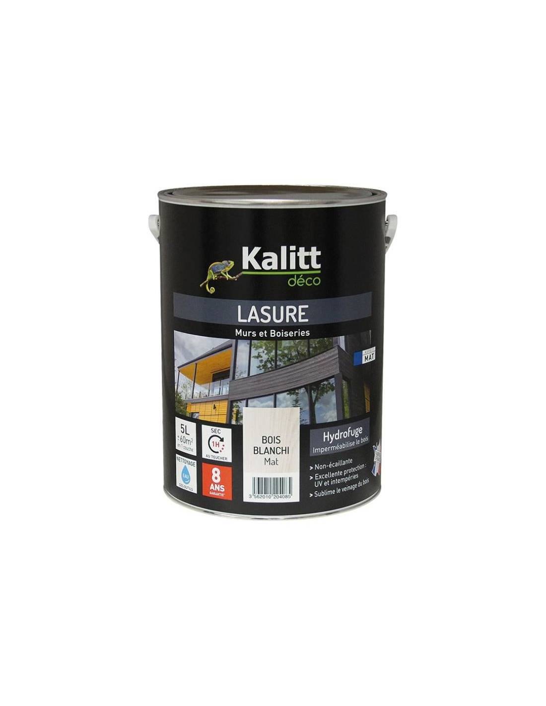 Lasure 8ans Les Modernes Bois Blanchi Acrylique Mat 5 Litres - Kalitt