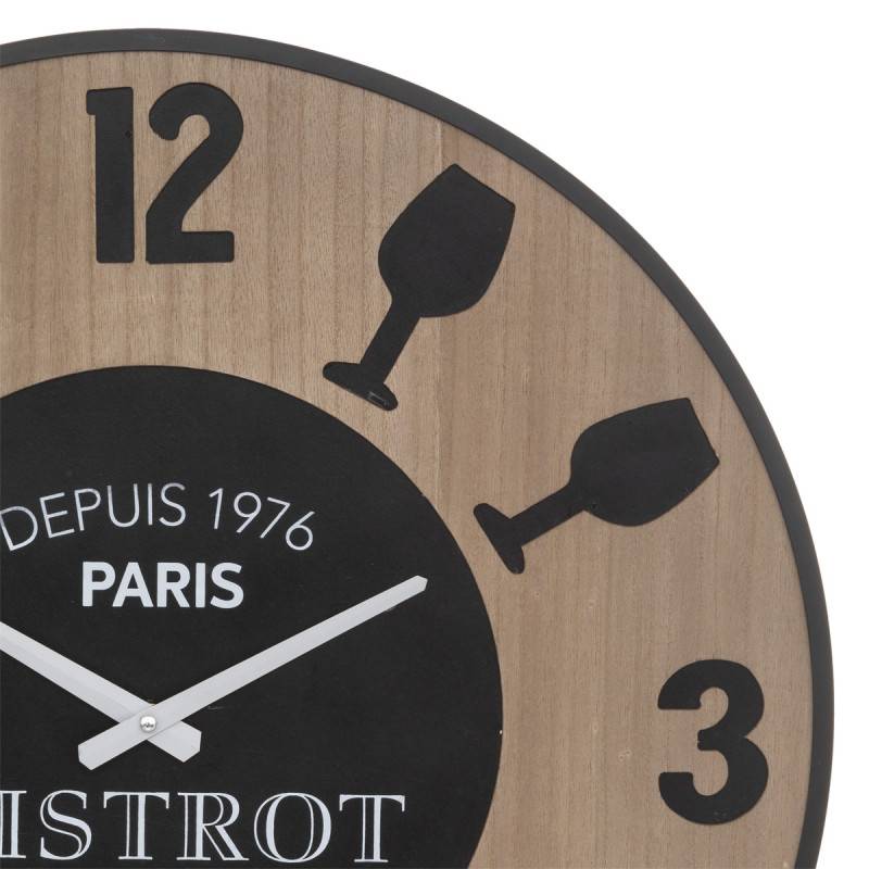 Horloge D57 bistrot en bois Lais Atmosphera - Image 2