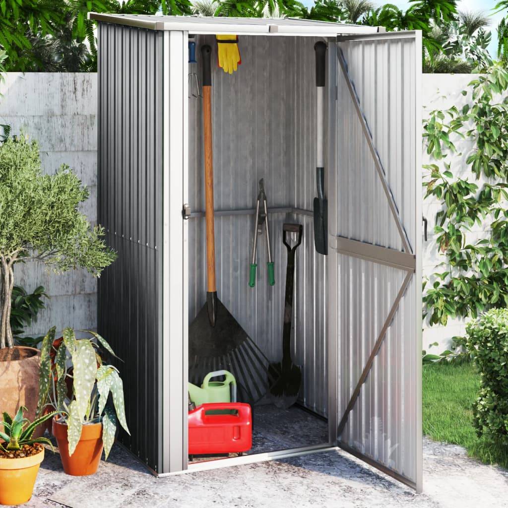 Vidaxl - Abri de jardin Gris 118,5x97x209,5 cm Acier galvanisé vidaXL 150900 - Image 1