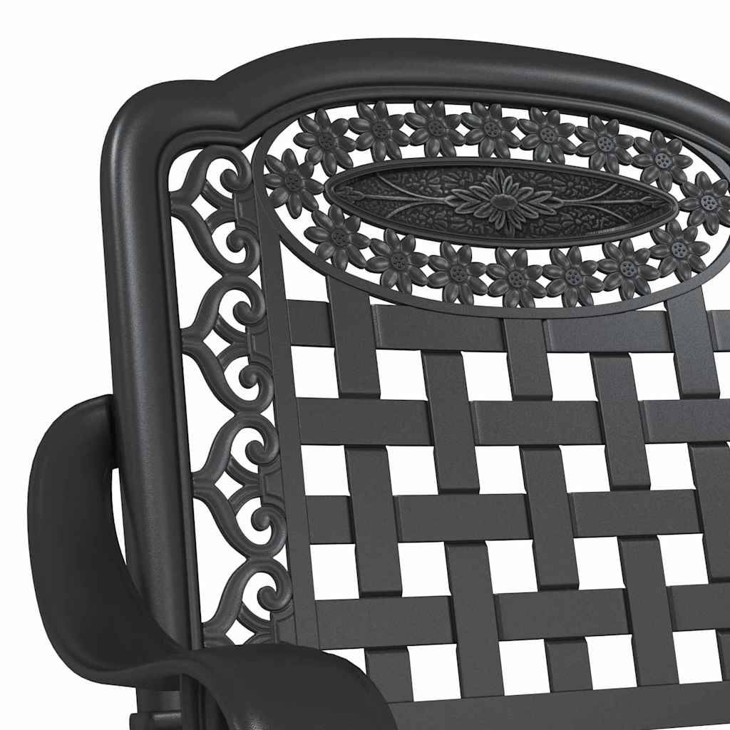 Prolenta Premium - Chaises de jardin aluminium noir 55 x 56,5 x 91 cm - Prolenta premium p3169.8 - Image 7