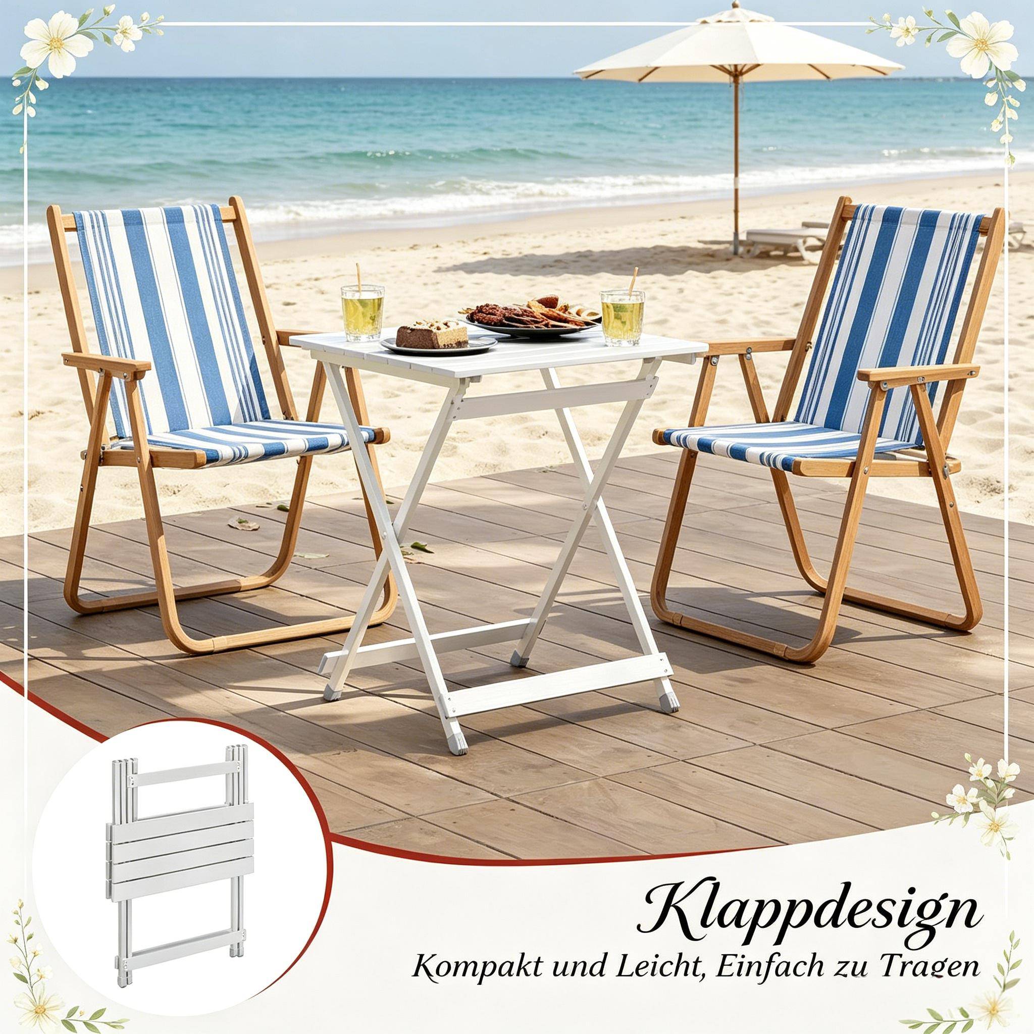 Table pliante aluminium jardin balcon camping ultralégère argent 50,5x47x59,5cm - ComfortXL Outdoor Living - Image 5