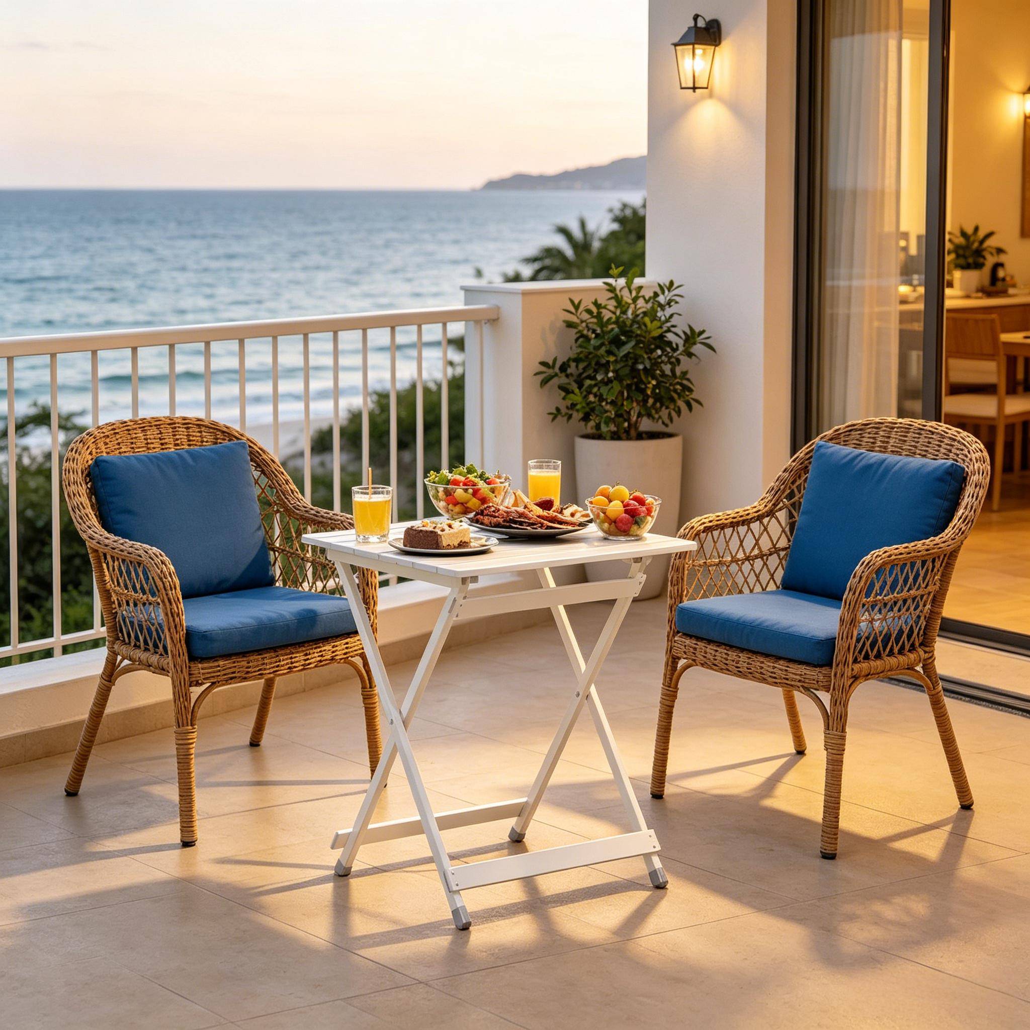 Table pliante aluminium jardin balcon camping ultralégère argent 50,5x47x59,5cm - ComfortXL Outdoor Living - Image 6