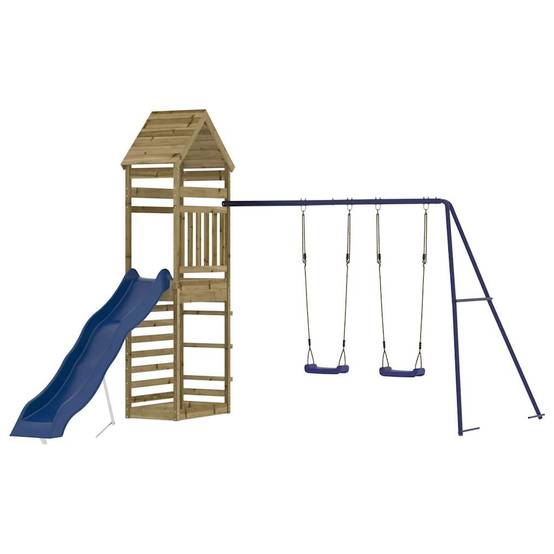 Aire de jeux d'extérieur - Jeu Plein air enfant bois de pin imprégné rj19 - Image 1