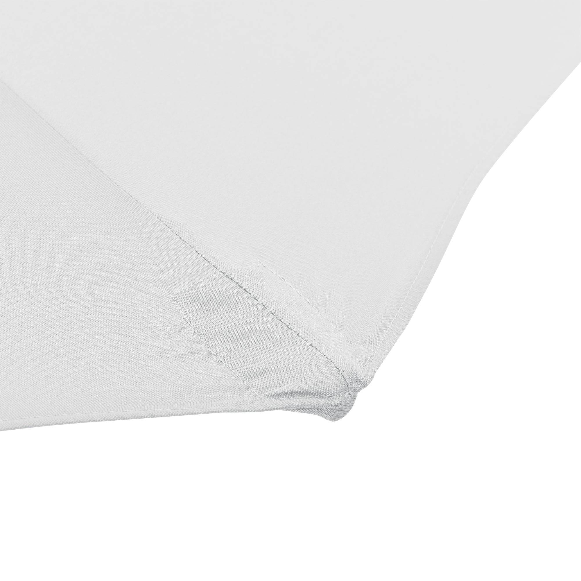 Helloshop26 - Parasol de jardin solide résistant au rayonnement UV imperméable polyester acier 300 blanc - Image 4