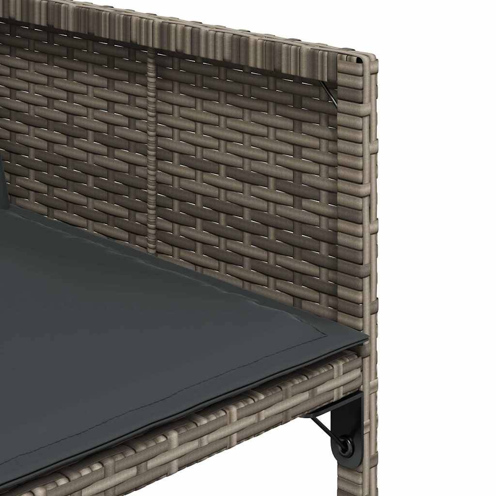 Grand Salon de Jardin 12 Places Encastrable en Résine Tressée Grise et Bois d'Acacia – ComfortXL Outdoor Living - Image 9