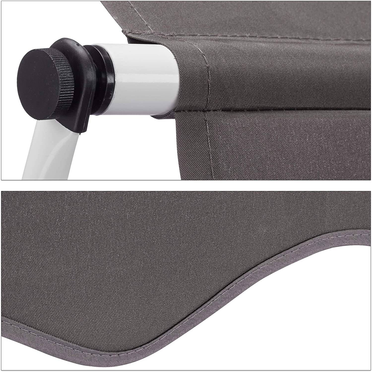 Helloshop26 - Store banne télescopique de balcon manivelle hauteur réglable résistant uv polyester acier 300 x 120 cm gris - Image 2